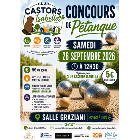 CONCOURS PETANQUE